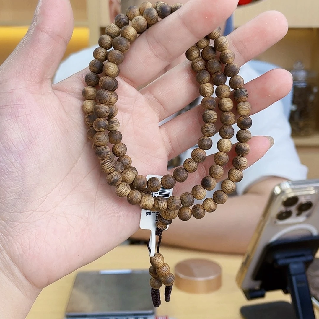 沉香沉香碎屑野生黑棋圆珠长串0.6/11克多样性发一