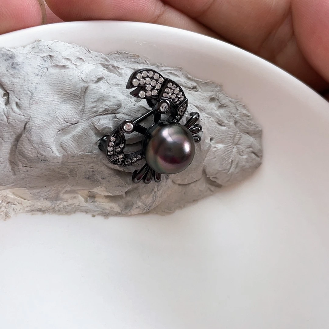 银S925镶嵌海水珍珠颈饰