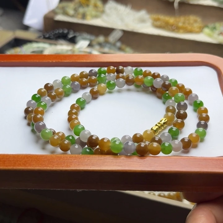 和田玉未镶嵌手链6mm多宝108多圈