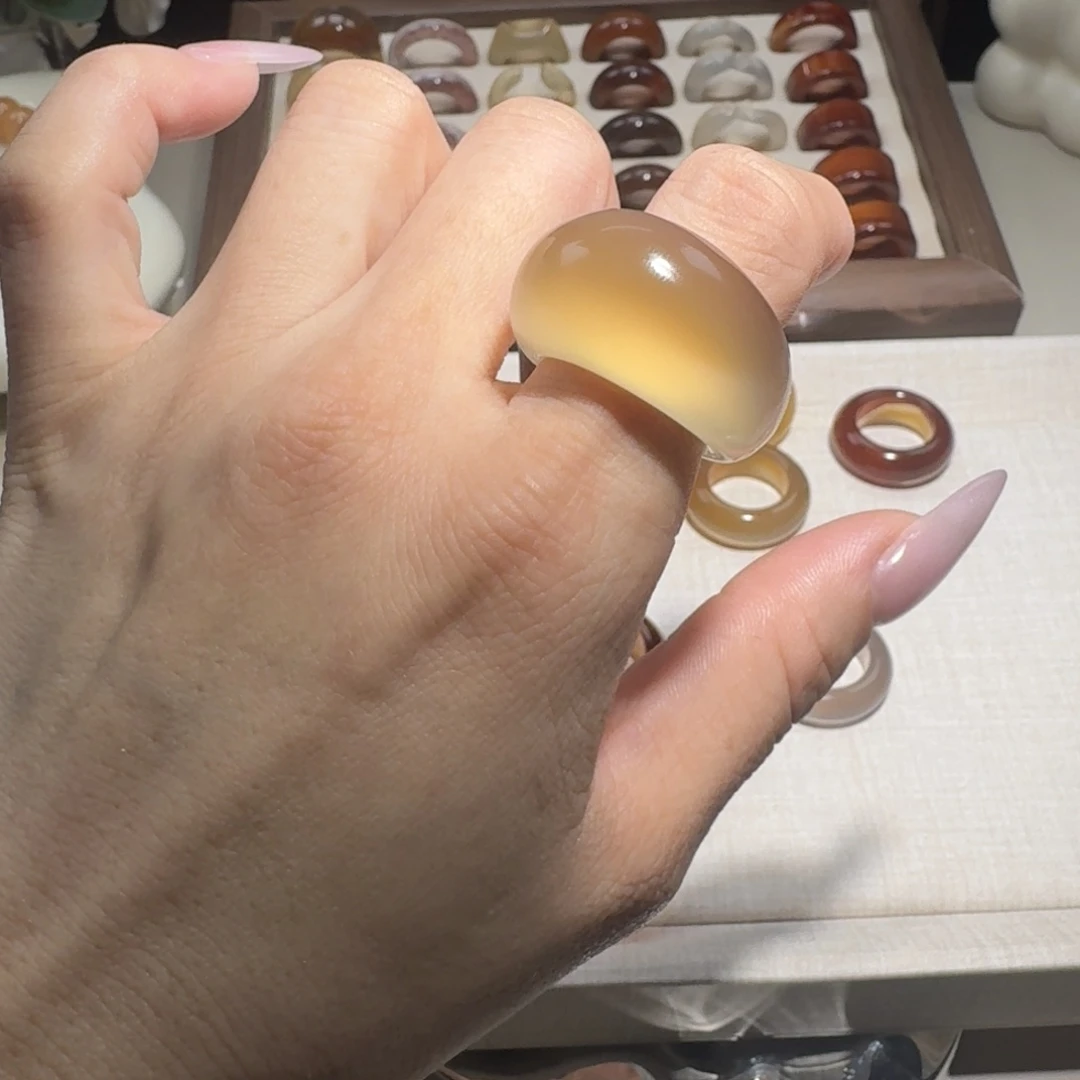 玛瑙/玉髓未镶嵌戒指