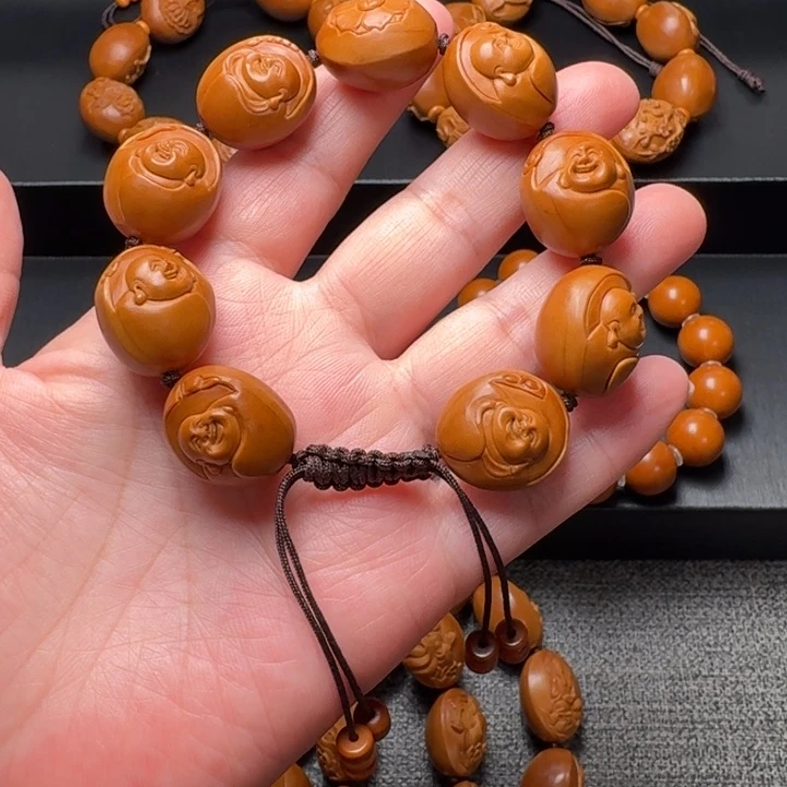 橄榄核手串/手链浮雕弥勒