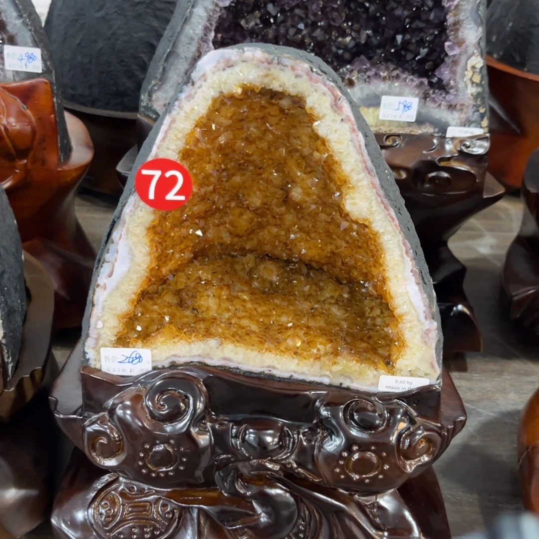 摆件未镶嵌紫晶黄水晶