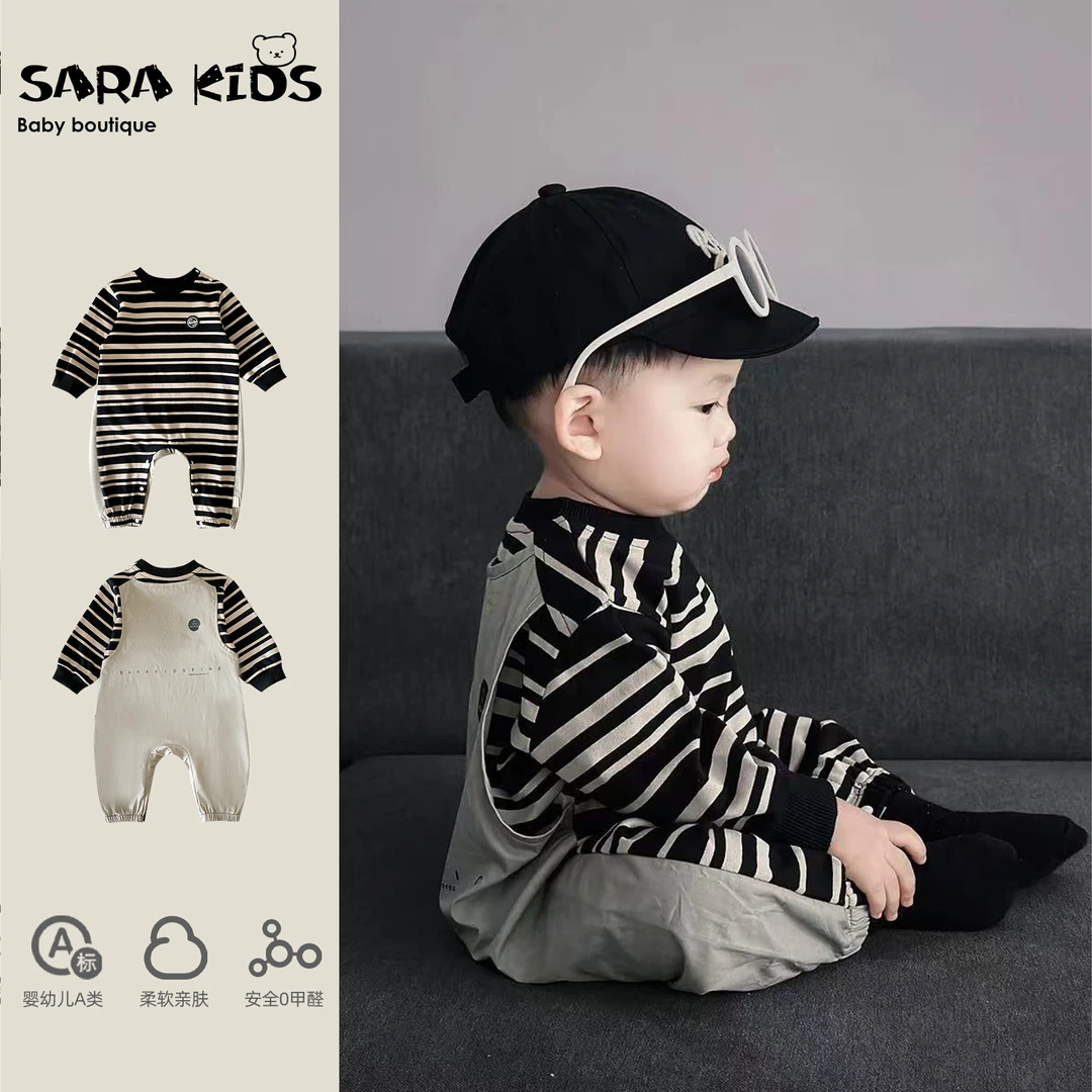 婴儿春装外出服韩系宝宝连体衣春秋款小月龄宝宝外出SK3143