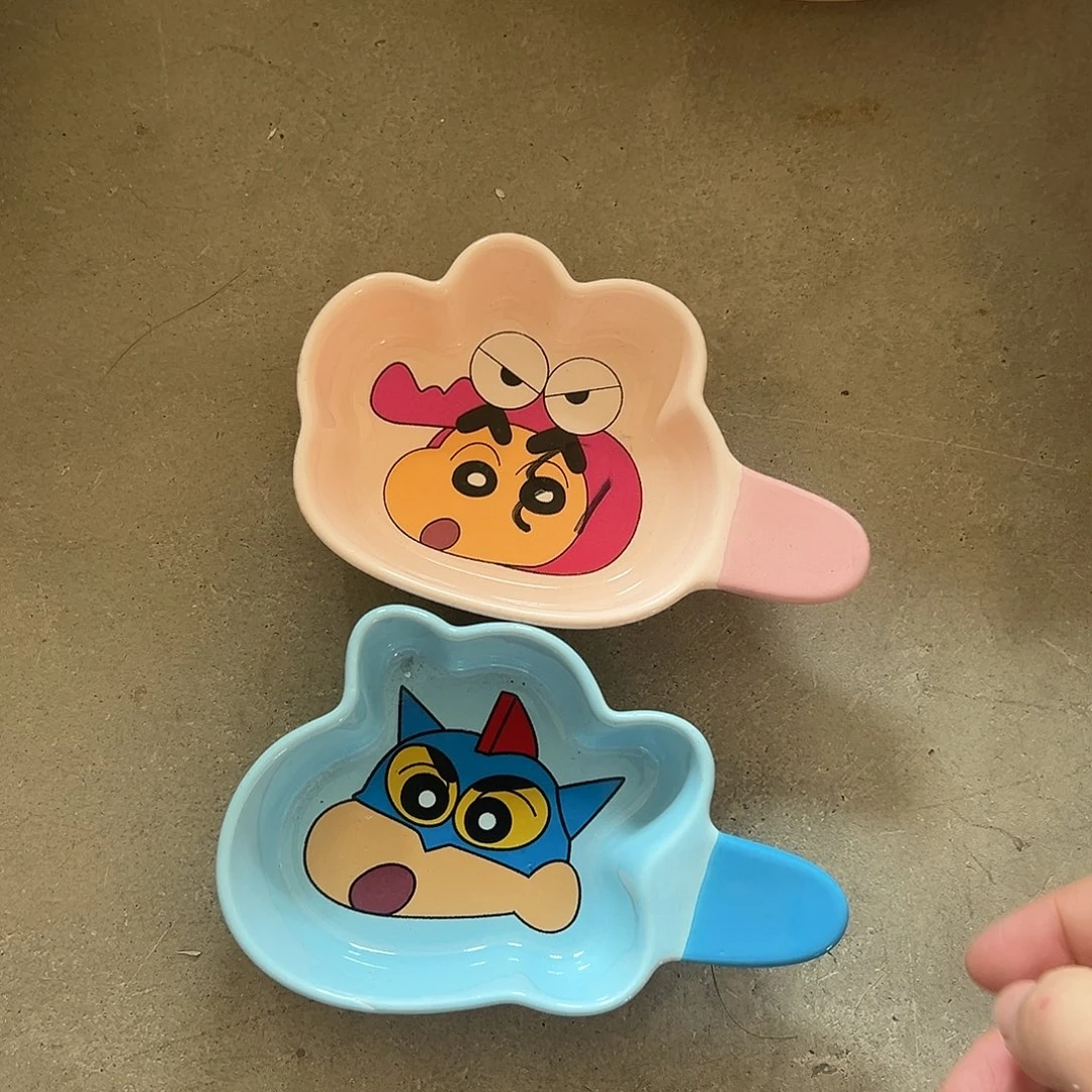 搪瓷微瑕料碟一蓝一粉