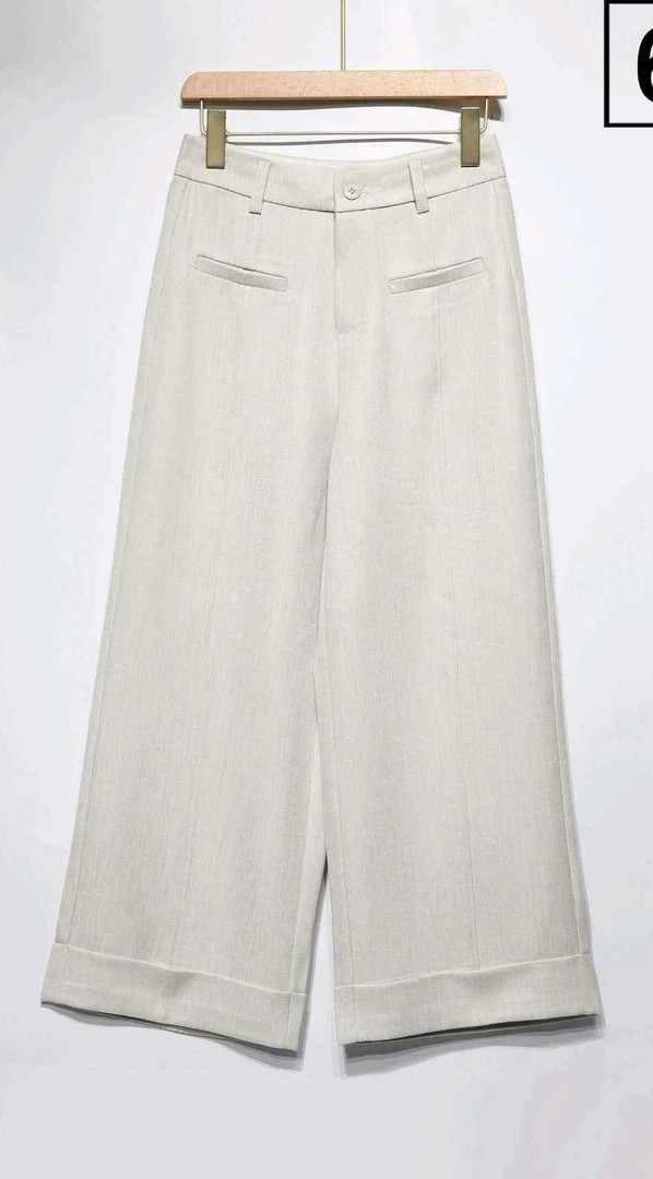 依美阁女装推介新款九分翻边裤61271