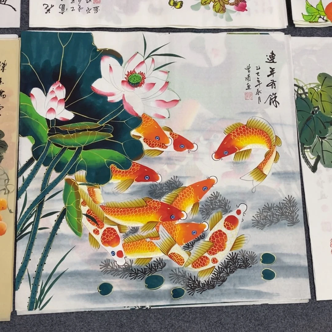 国画尺寸70✖️70精品斗方手绘画