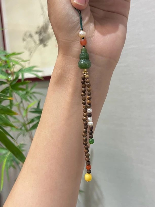 碧玉新中式压襟.手机挂件