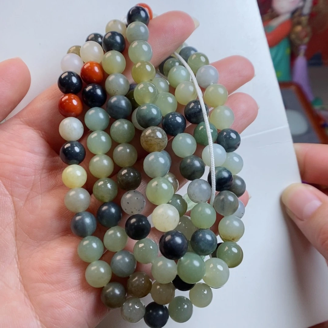 和田玉手链未镶嵌微瑕不退不换