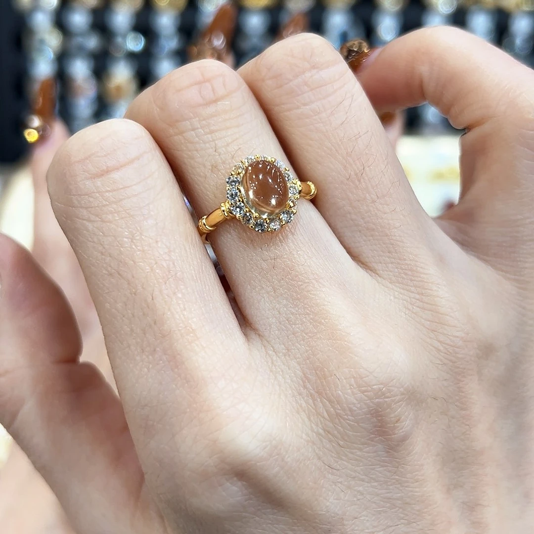 水晶金色拖不保色介意慎拍银色托不掉色银S925镶嵌竹节