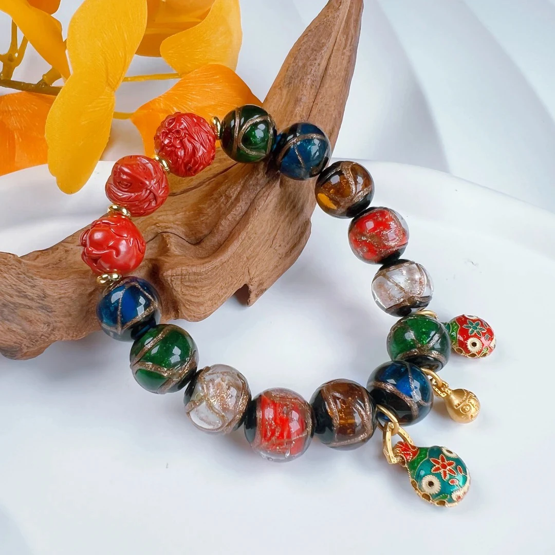 蛇年新款生肖三合琉璃手串已开开