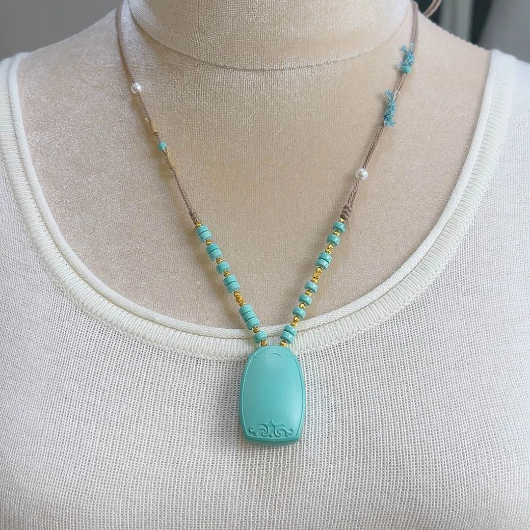 绿松石18K金镶嵌珠宝奇石