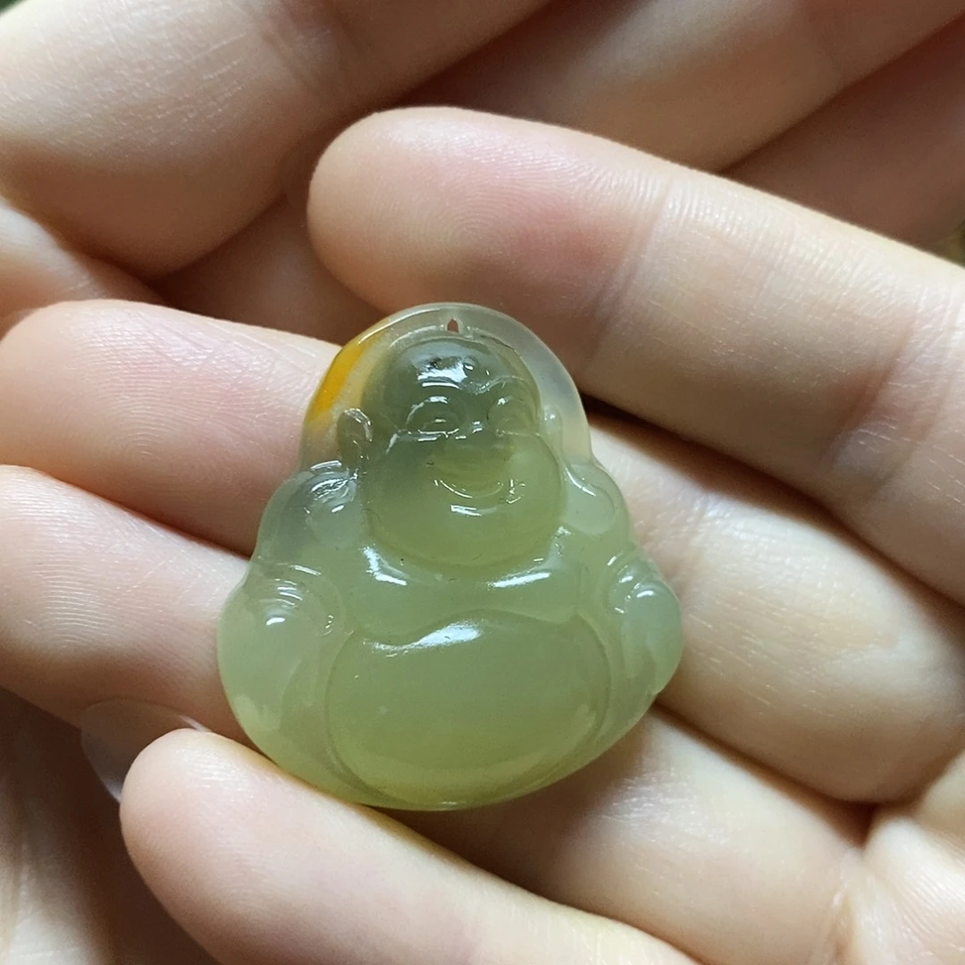 岫玉未镶嵌吊坠(赠链)微棉