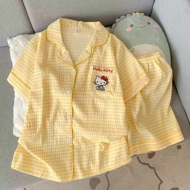 云朵棉短袖睡衣女夏季大码新款300斤卡通可爱可外穿家居服套装