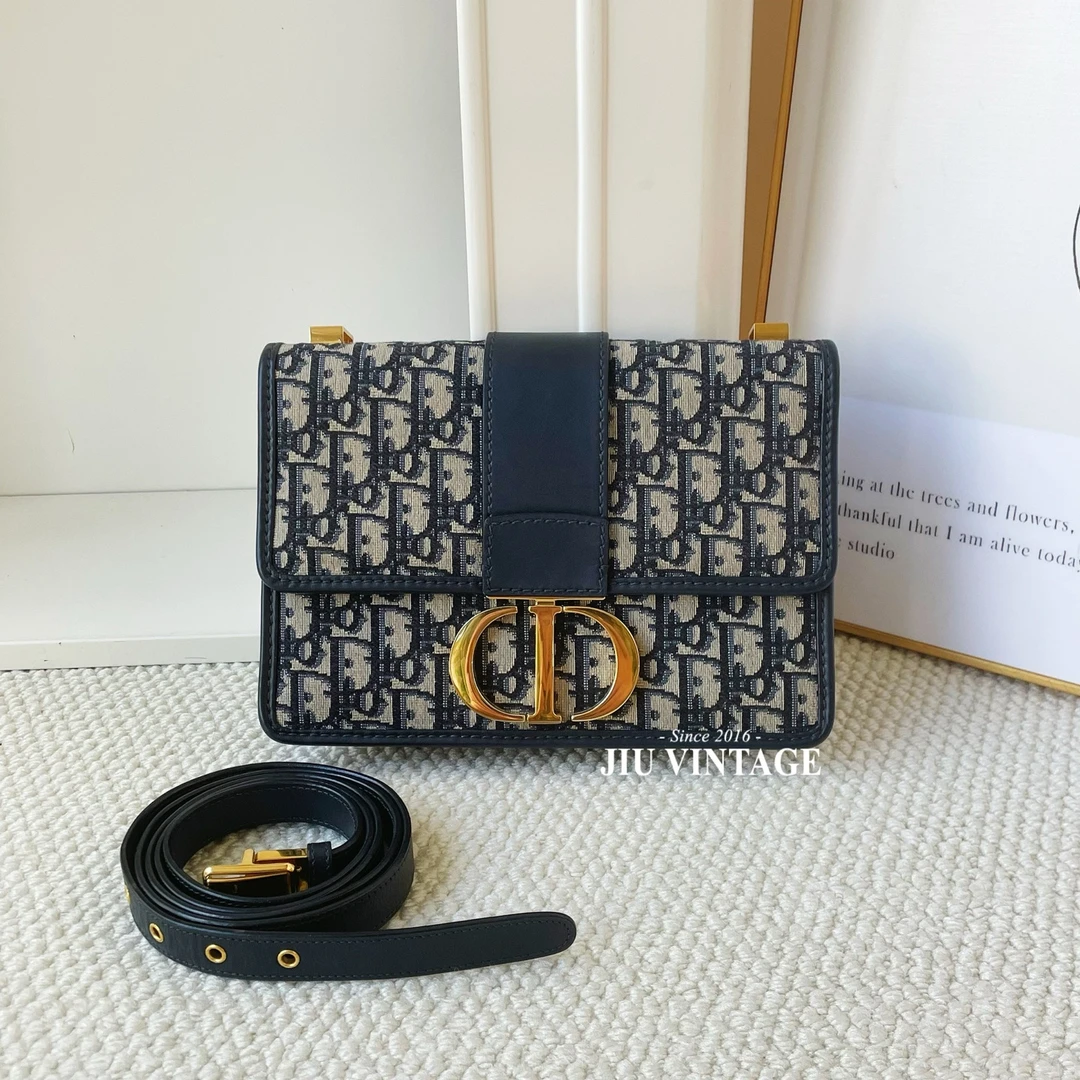 99新 DIOR/迪奥 老花蒙田30 单肩包 JM2-8002
