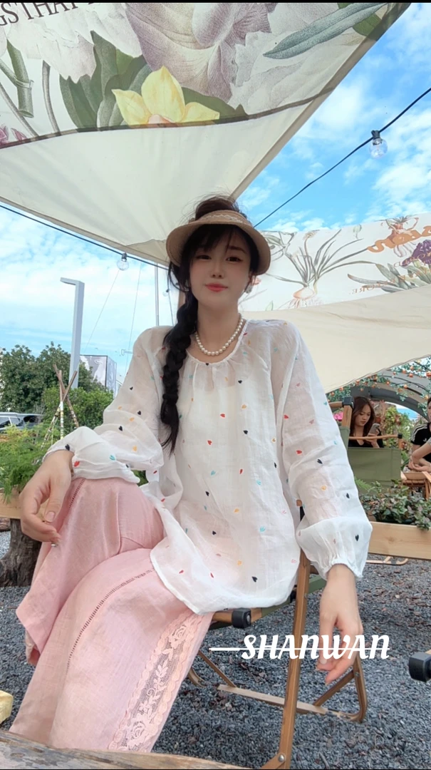 632春夏白色百搭甜美衬衫