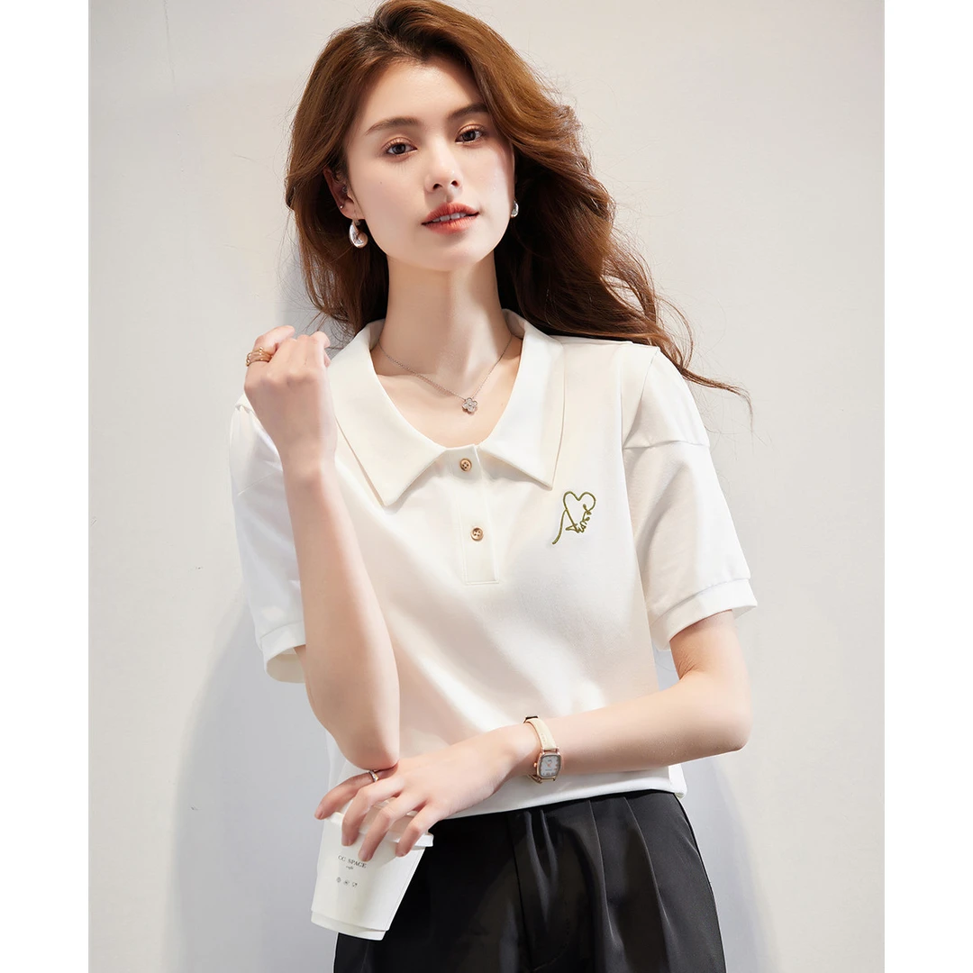 【初依专属】EVA OUXIU/伊华欧秀女短袖ZS-E-52-27080-YL