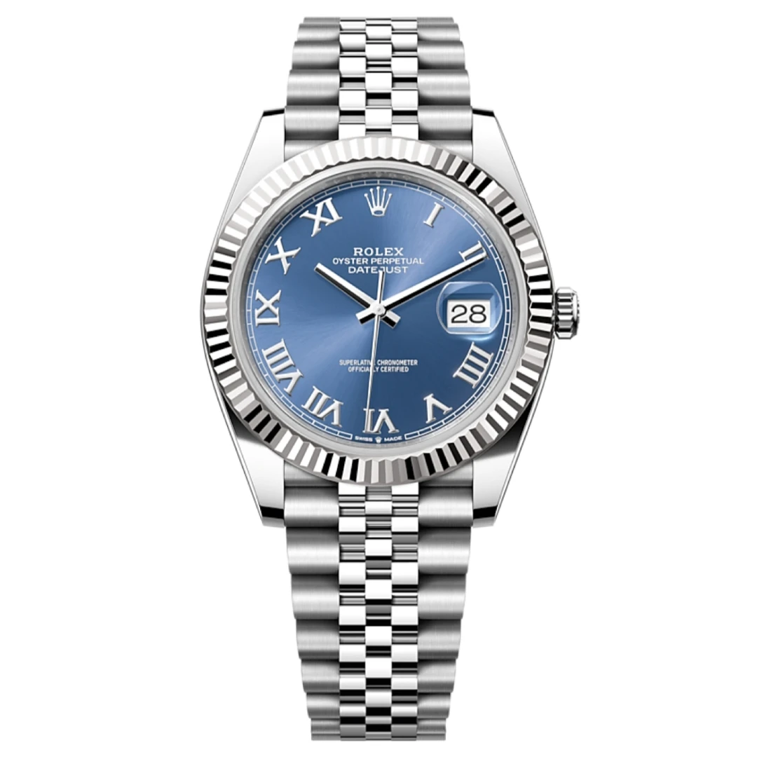 99新 Rolex/劳力士 21年全套/日志型系列126334五珠蓝罗马