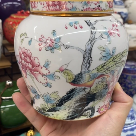 瓷片茶叶罐密封罐醒茶罐