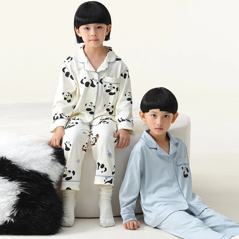 儿童睡衣春秋2025新款睡衣棉套装男童家居服女童睡衣