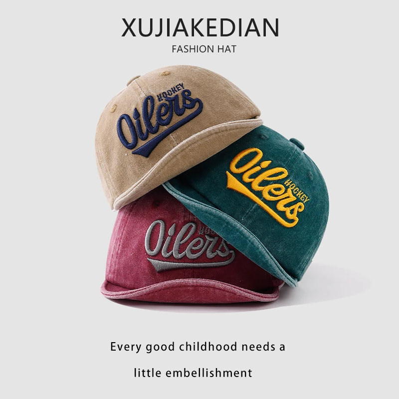 宝宝帽子春秋薄款软檐男童鸭舌帽复古百搭遮阳婴儿女童棒球潮