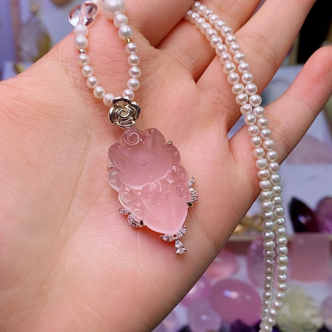 水晶银S925镶嵌吊坠(赠链)