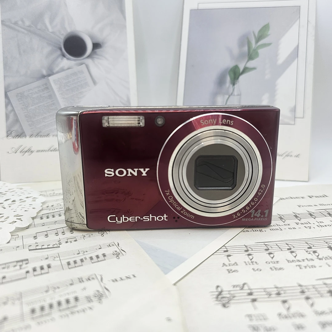 95新 Sony/索尼 索尼w370红色外观1410w像素7x倍变焦复古清晰度高