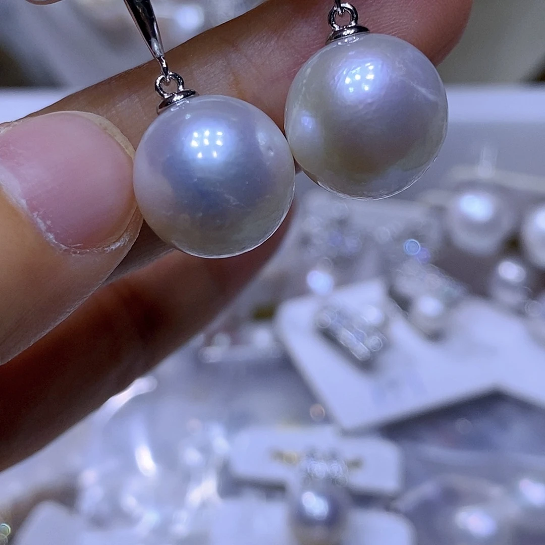 未镶嵌淡水珍珠吊坠耳钉