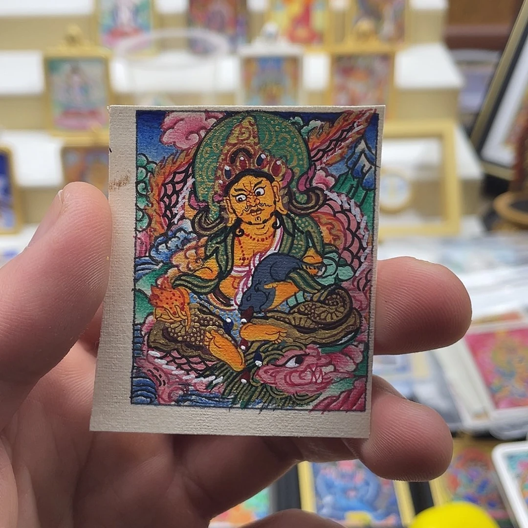 吊坠纯手绘黄财神