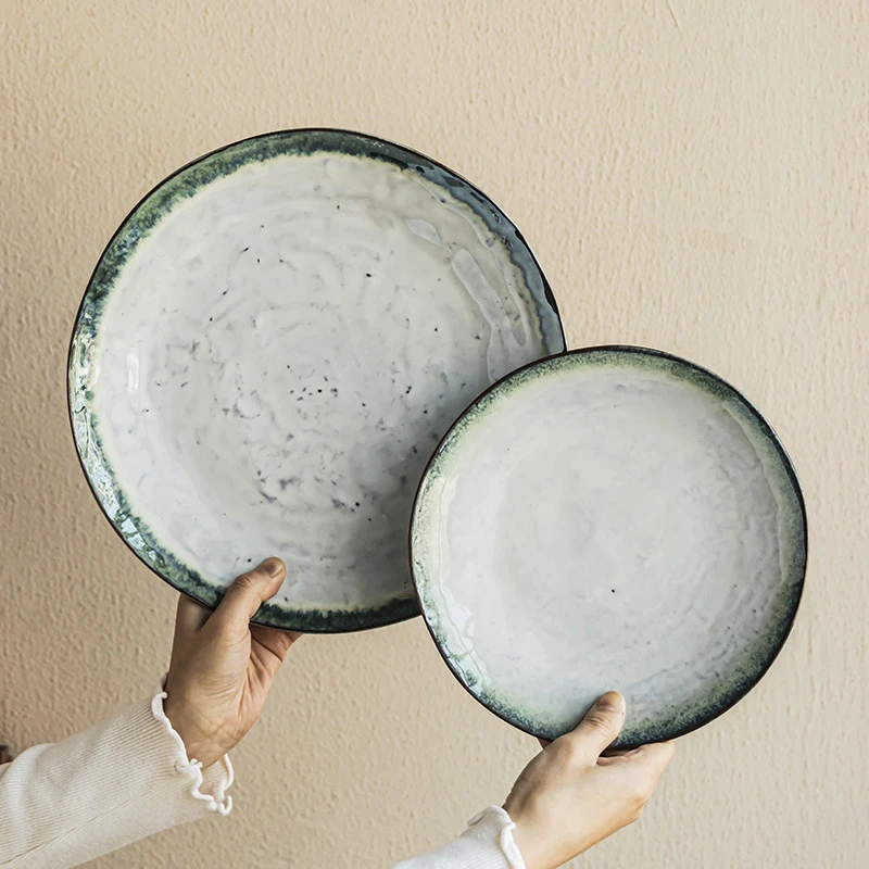 极简风牛排盘高颜值大盘陶瓷盘餐具盘子家用盘炒菜盘西餐盘意面盘