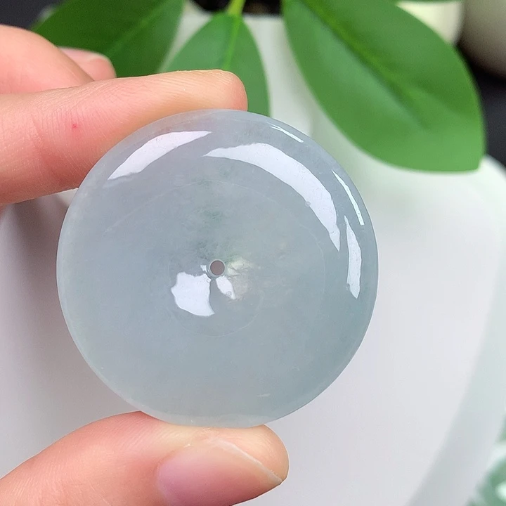 翡翠未镶嵌颈饰平安扣 35.4-5.3mm