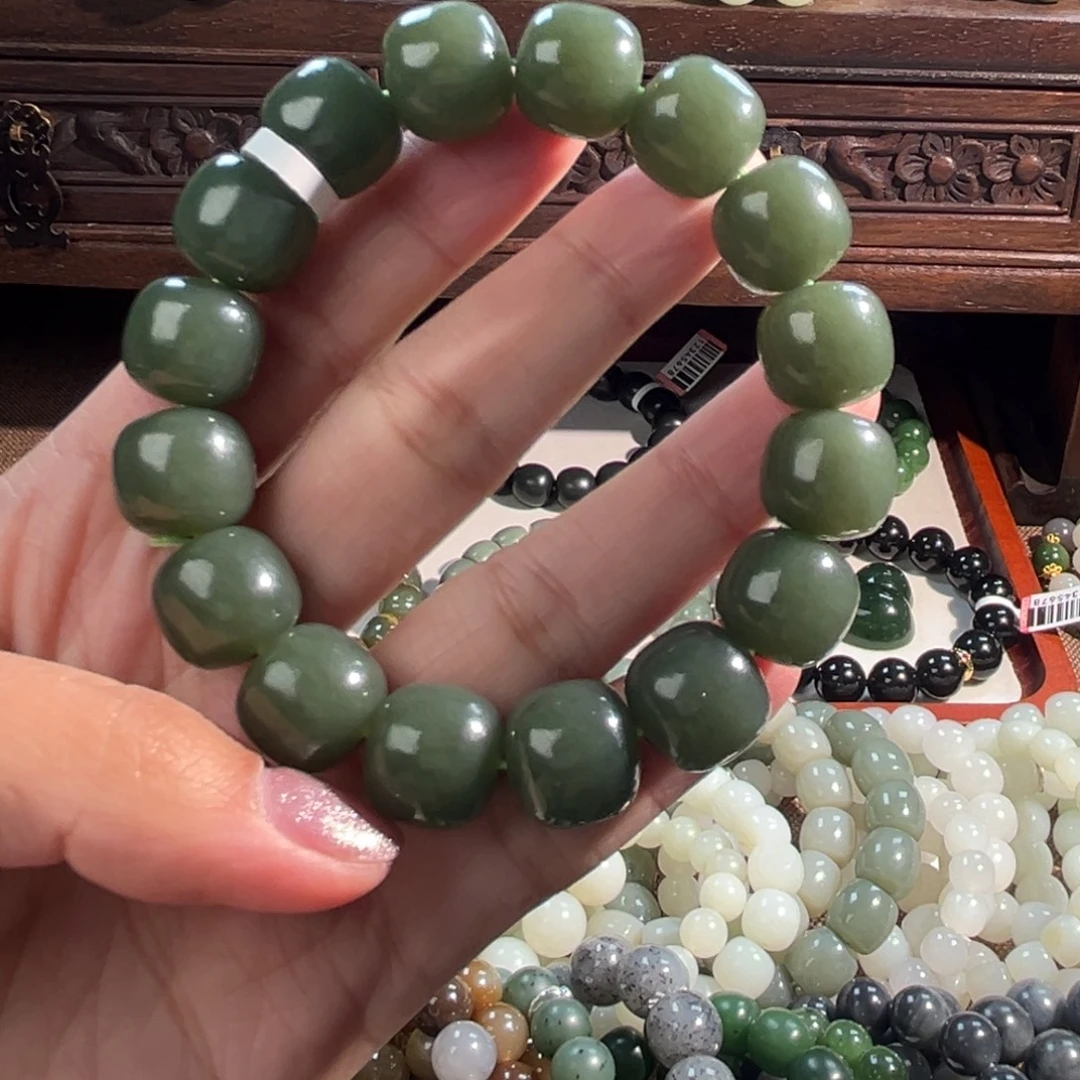 和田玉未镶嵌手链