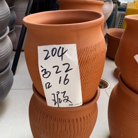 粗陶红陶花盆204