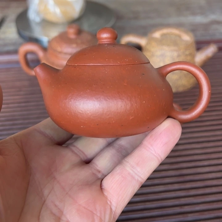 紫砂茶壶黄龙山朱泥、手磨料