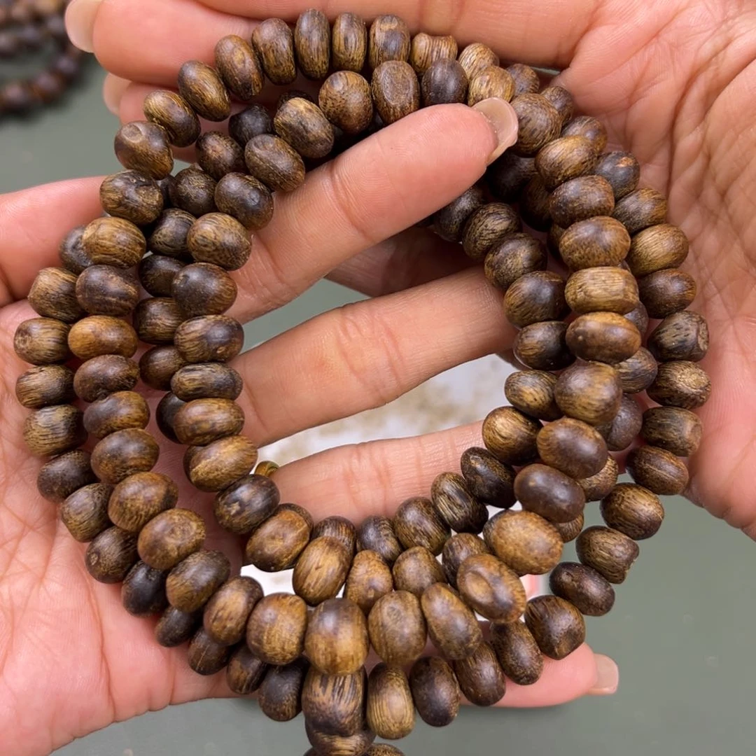沉香手串丫*乌身树钉卡1.0/53g多圈999沉