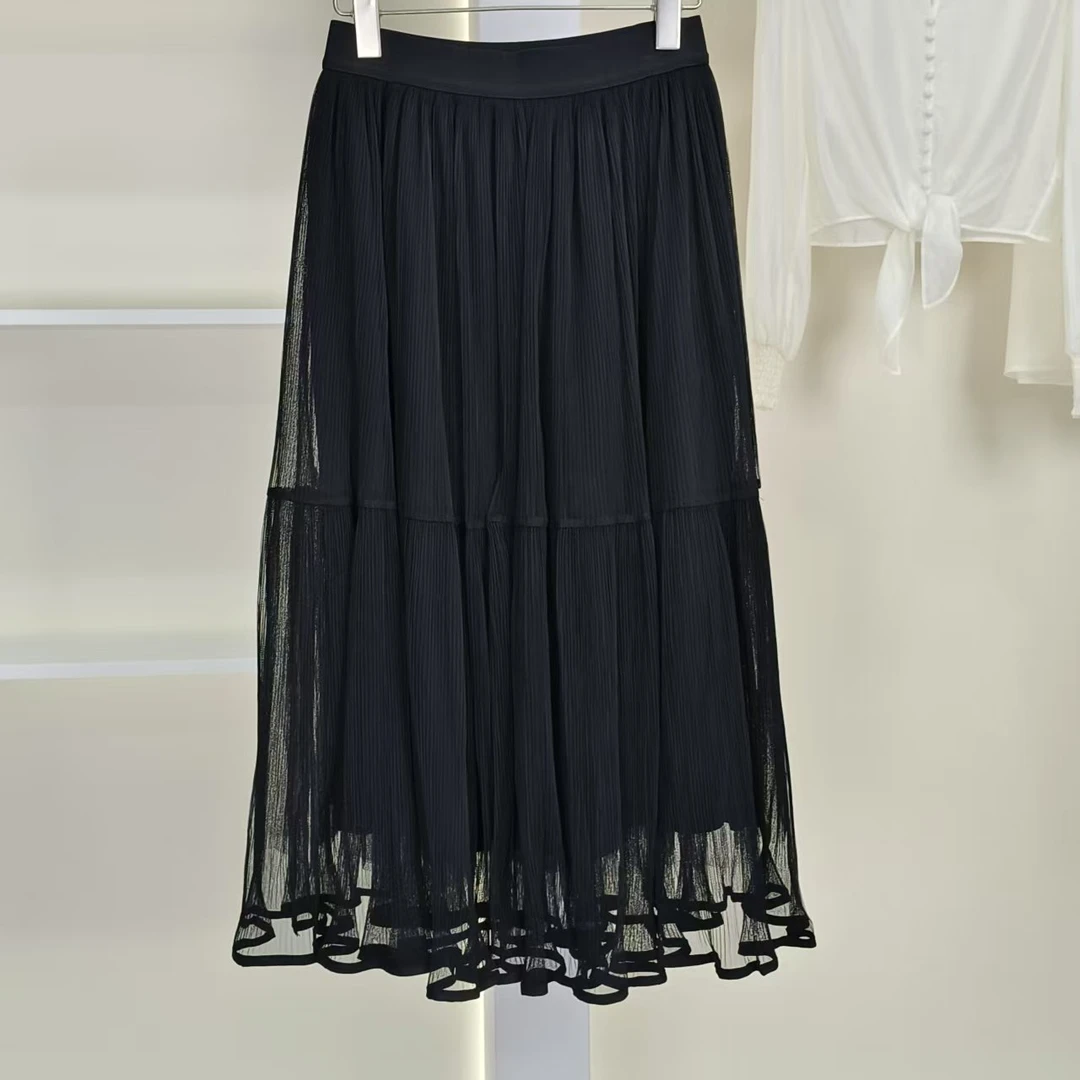 麦迪尚品【白LY】50424198淑女系网纱半身裙夏季女装品牌折扣