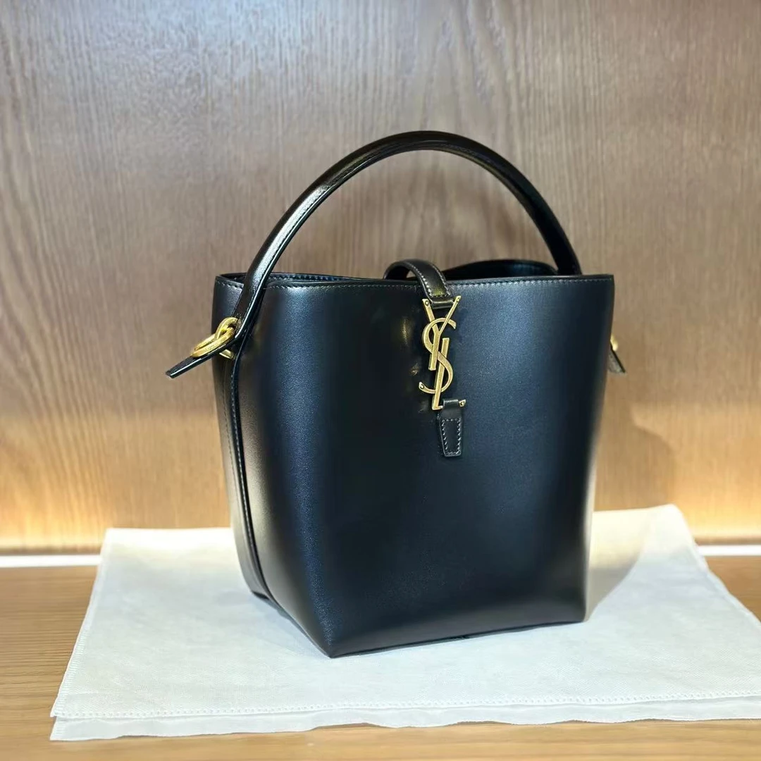 99新 YSL/圣罗兰 飞小雨Fisoy/ 黑金le37小号水桶