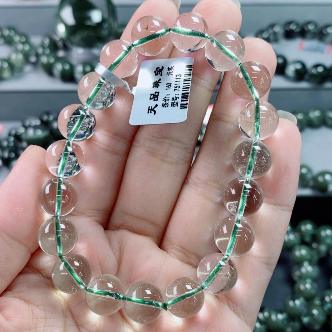 冰***娃水晶手链未镶嵌绿幽灵751113