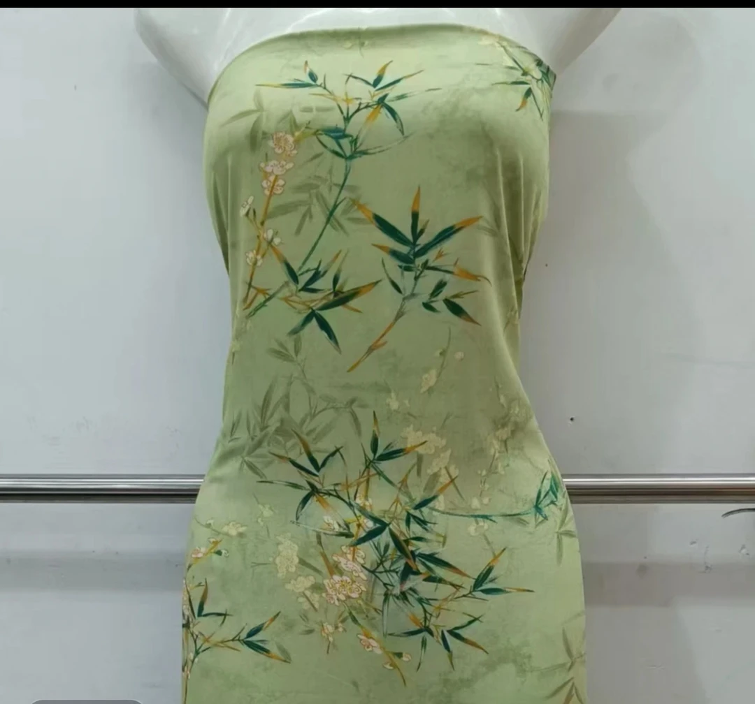100%棉绸！绿竹！服装面料【两米包邮】棉绸布