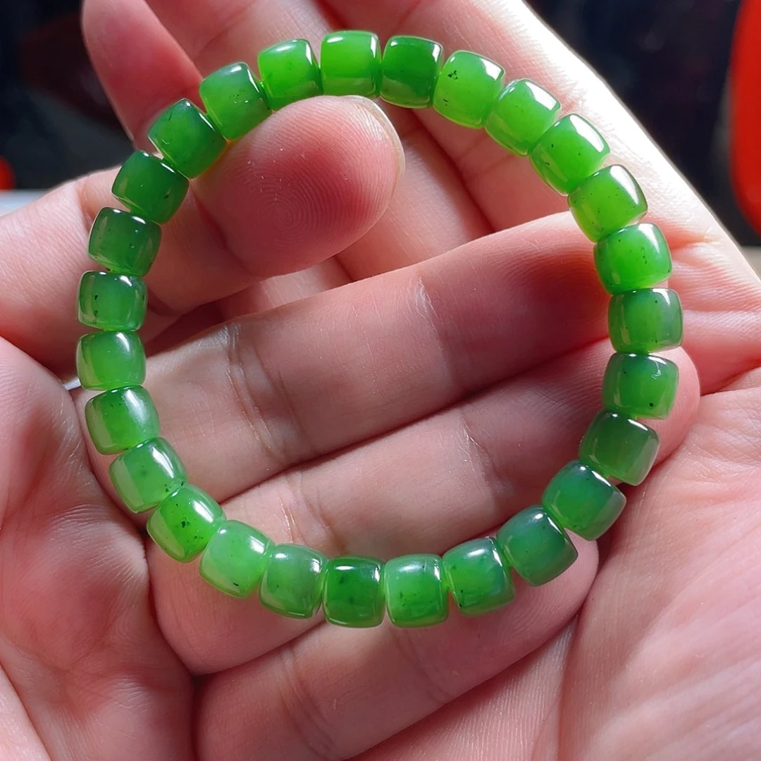 手链未镶嵌和田玉（碧玉）