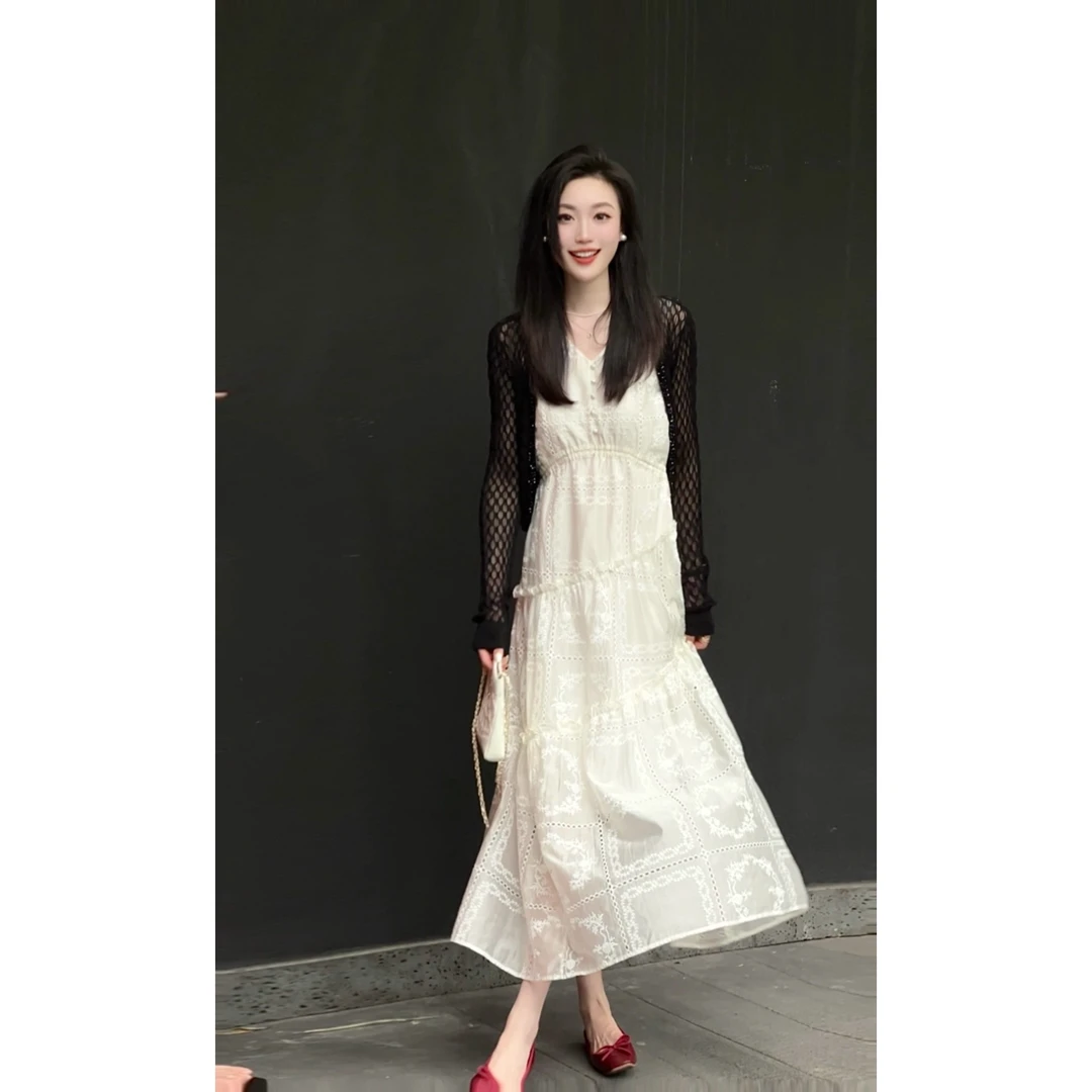 THE MENG【白羽】天丝凉感显瘦V领连衣裙#M252G0708+M252G0752LZ