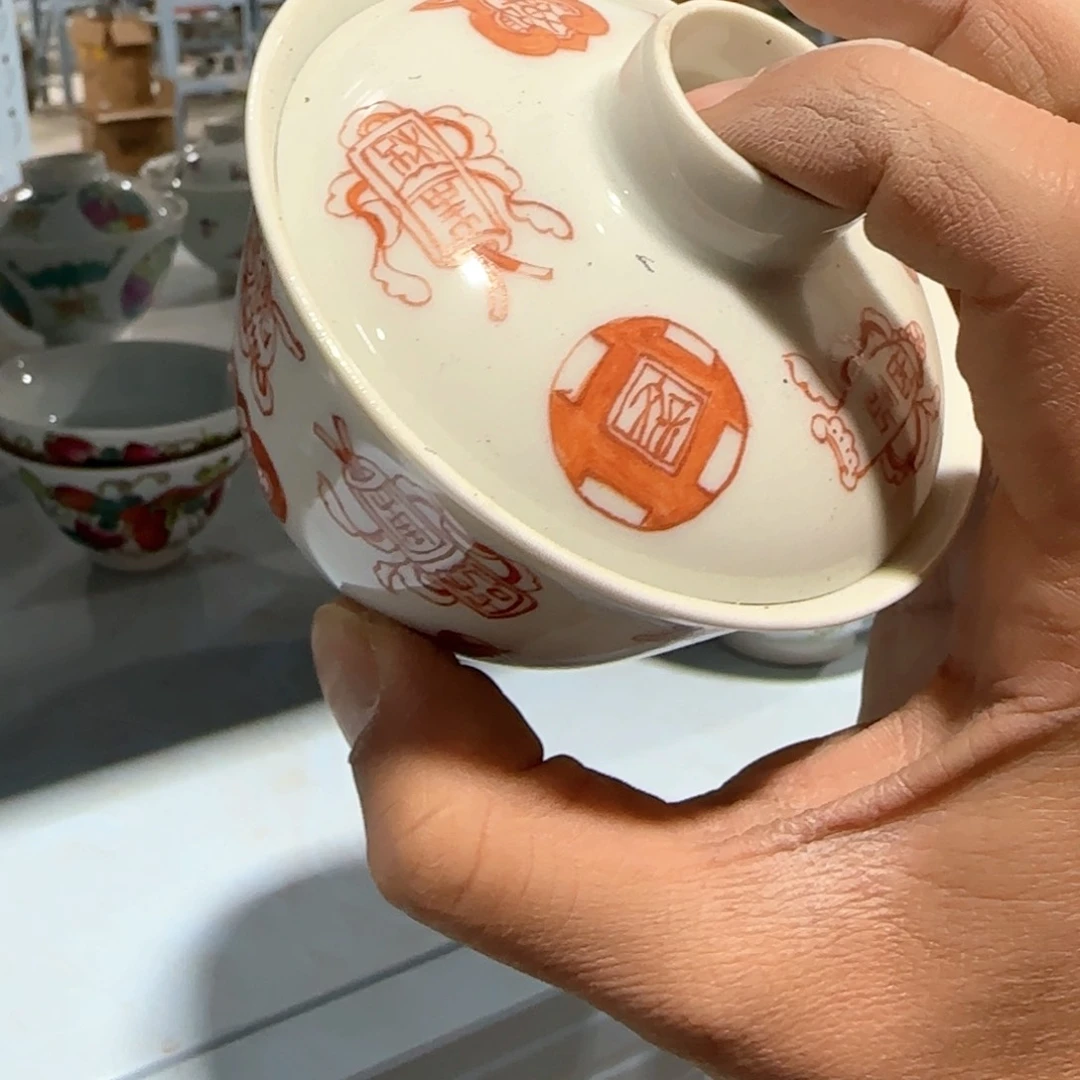 瓷片摆件手绘瓷器全部处理
