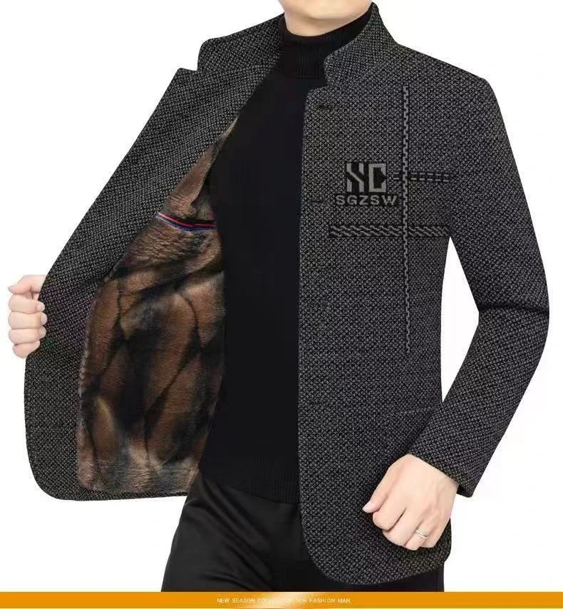 2025秋冬新款爸爸装保暖加绒外套295