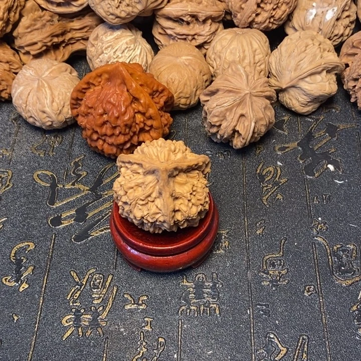 添***饭文玩核桃吊坠文玩核桃异形单只