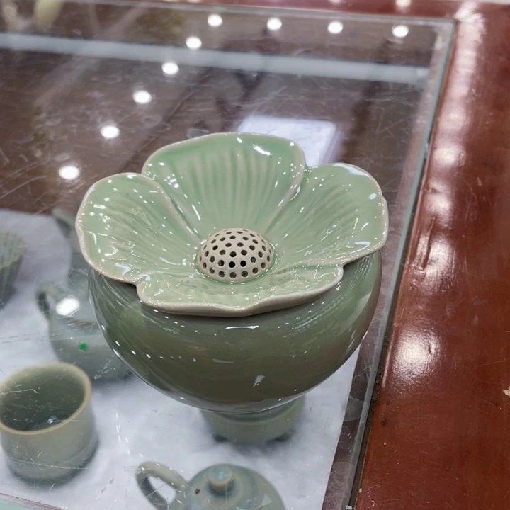 原产地原矿釉事事如意茶漏