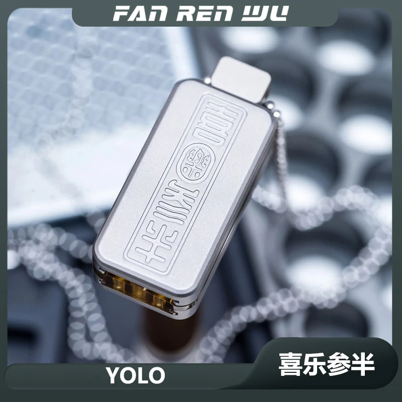 【FAN.R.W】YOLO剑锋喜乐参半超长限位密集叮叮机械推牌吊坠edc玩具