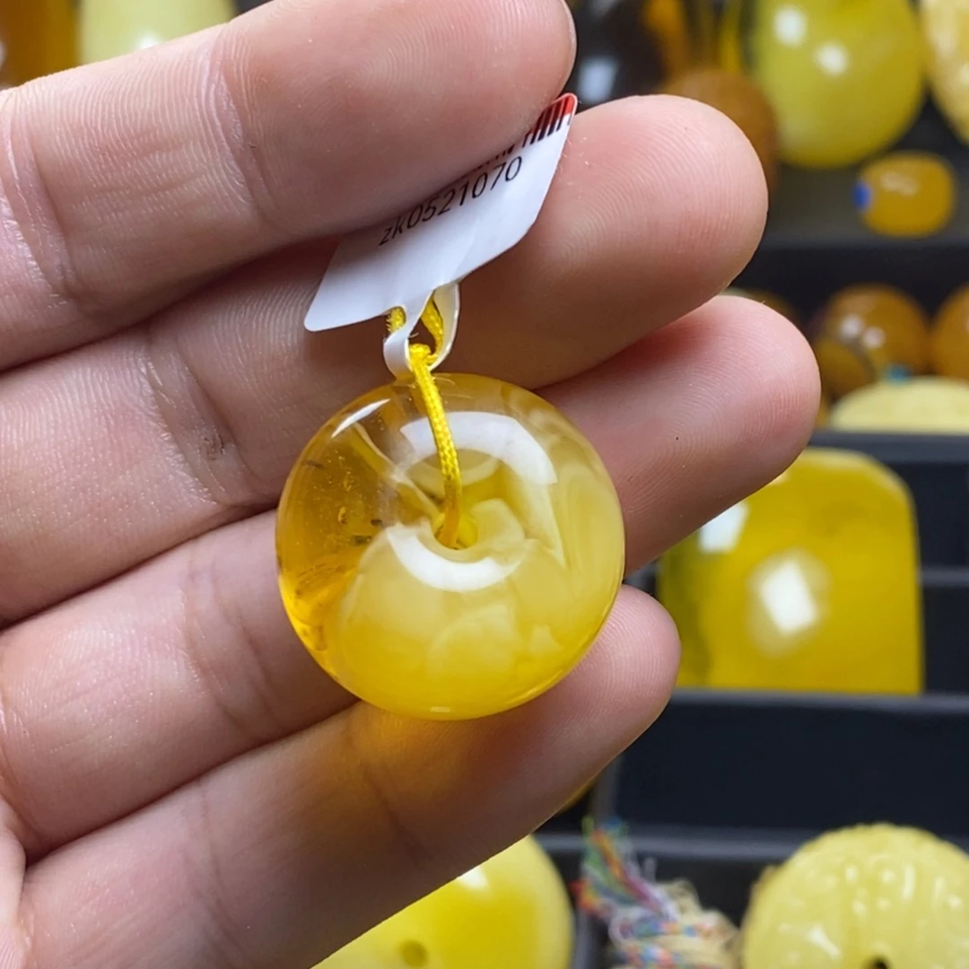 咕***O裸石琥珀未镶嵌蜜蜡
