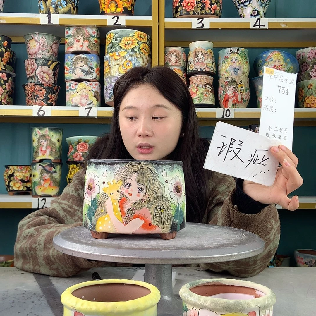 陶景德镇手工花盆754