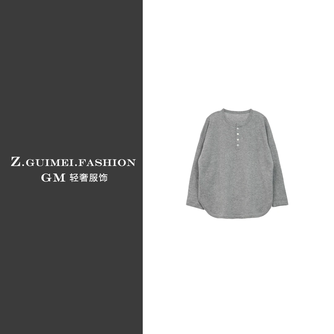 【肆姐高定】设计师款12针单股简约慵懒羊绒衫X2988