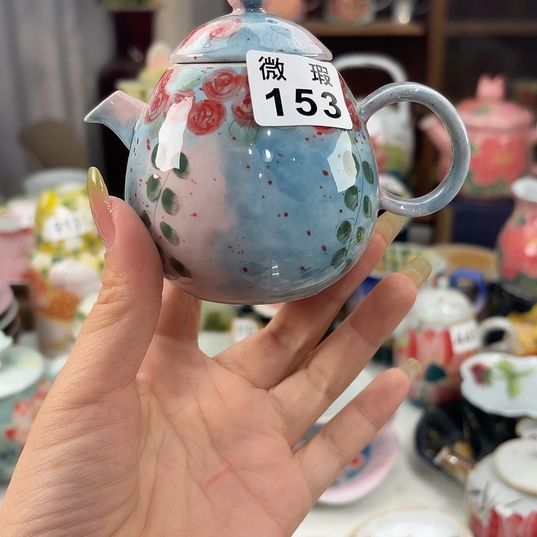 琦***歌景德镇手绘高温釉下彩陶瓷茶具