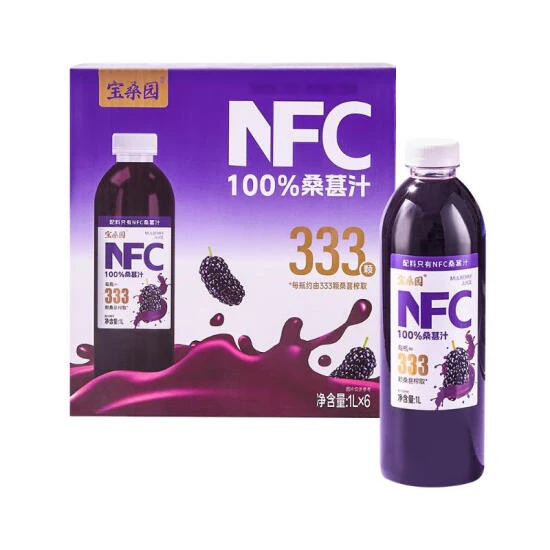 宝桑园 NFC100%桑葚汁 1L*6